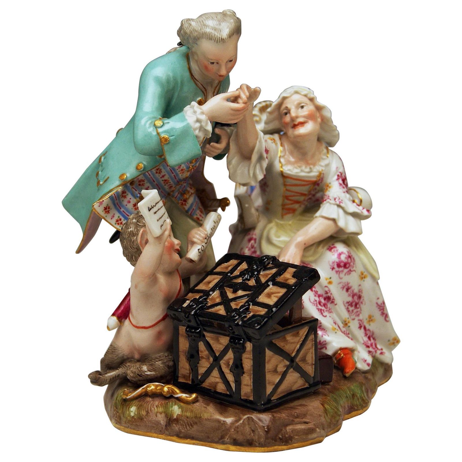 Meissen Figurines Ancient Love Legacy Hunter Model A 46 Kaendler Made Circa 1870