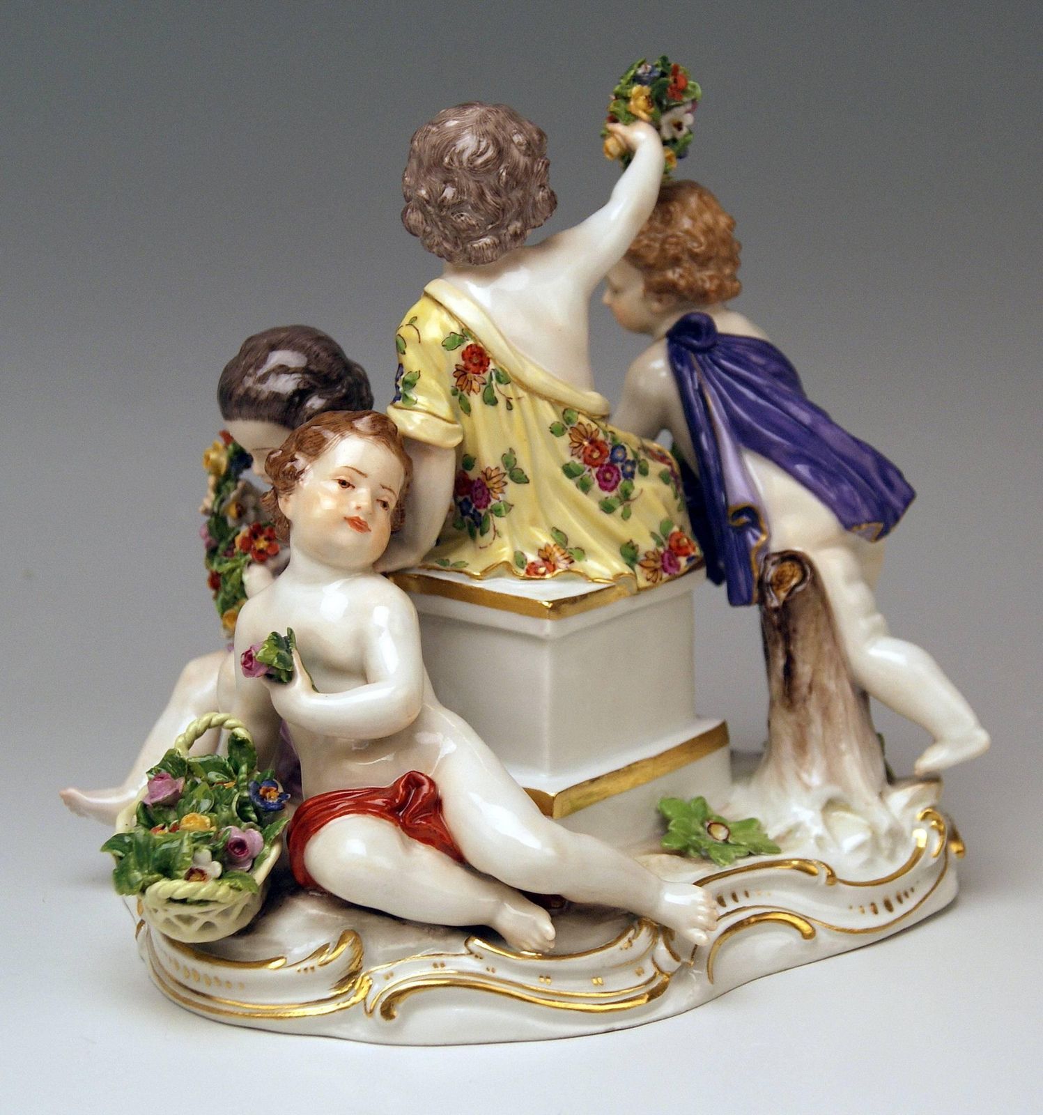 Meissen Seasons Figurines Cupids Allegory Of Spring Model 2502 Kaendler photo Home Decor