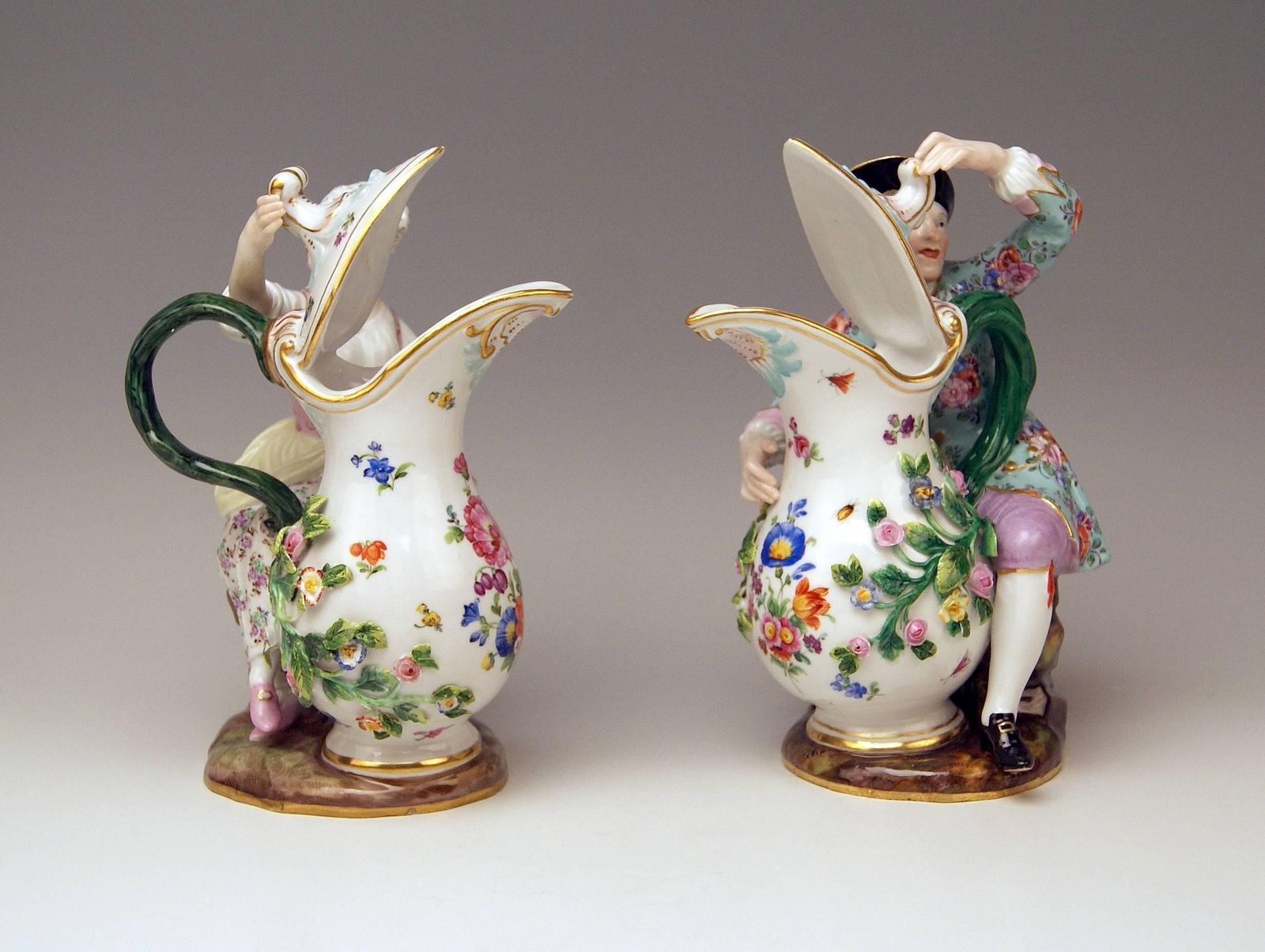 Meissen Pair Of Figurines With Jug Pitcher By Eberlein Models 1234 907 Made 1850 photo furniture
