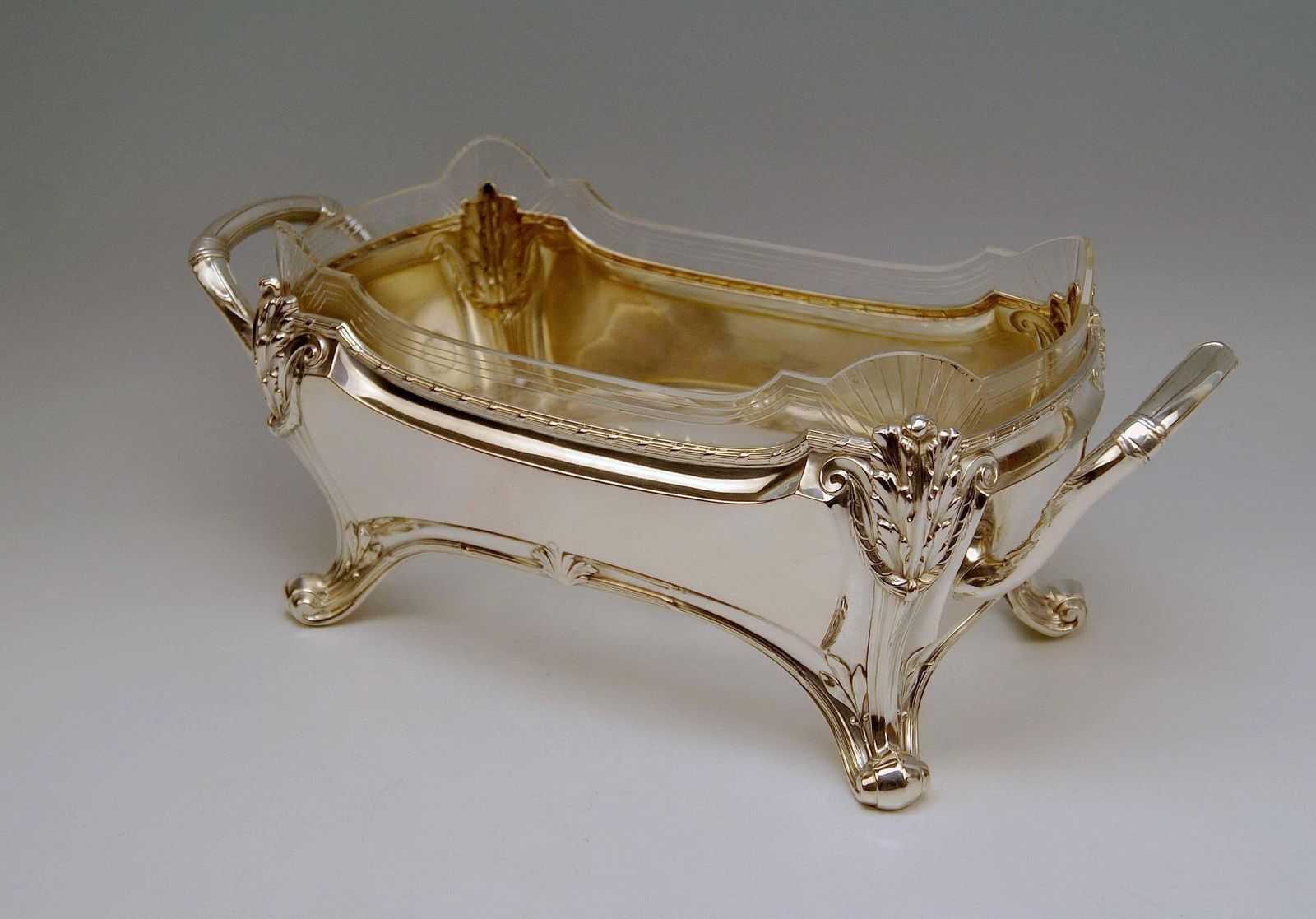 Centrepiece Silver 800 Fruit Bowl Art Nouveau Otto Wolter Germany Made 1900 photo Home Decor