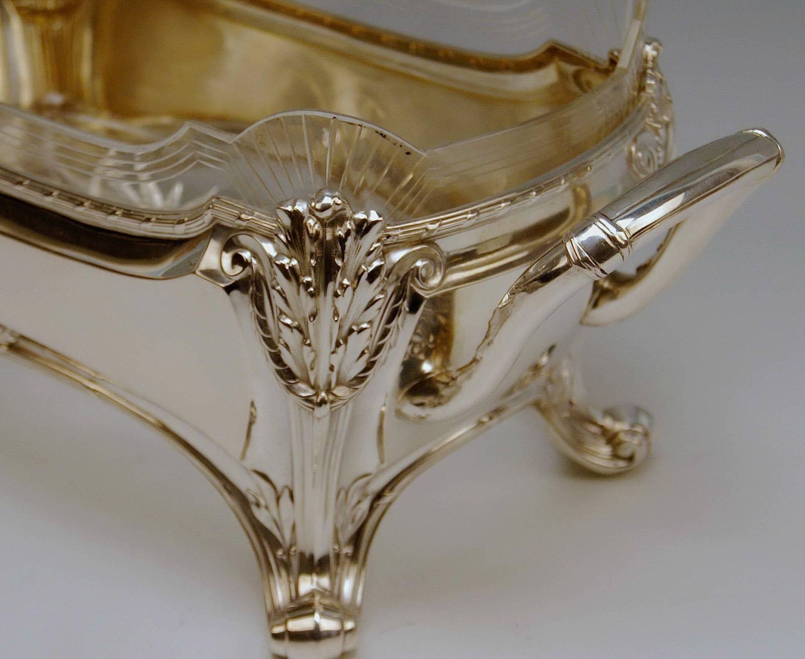 Centrepiece Silver 800 Fruit Bowl Art Nouveau Otto Wolter Germany Made 1900 photo 2309.0