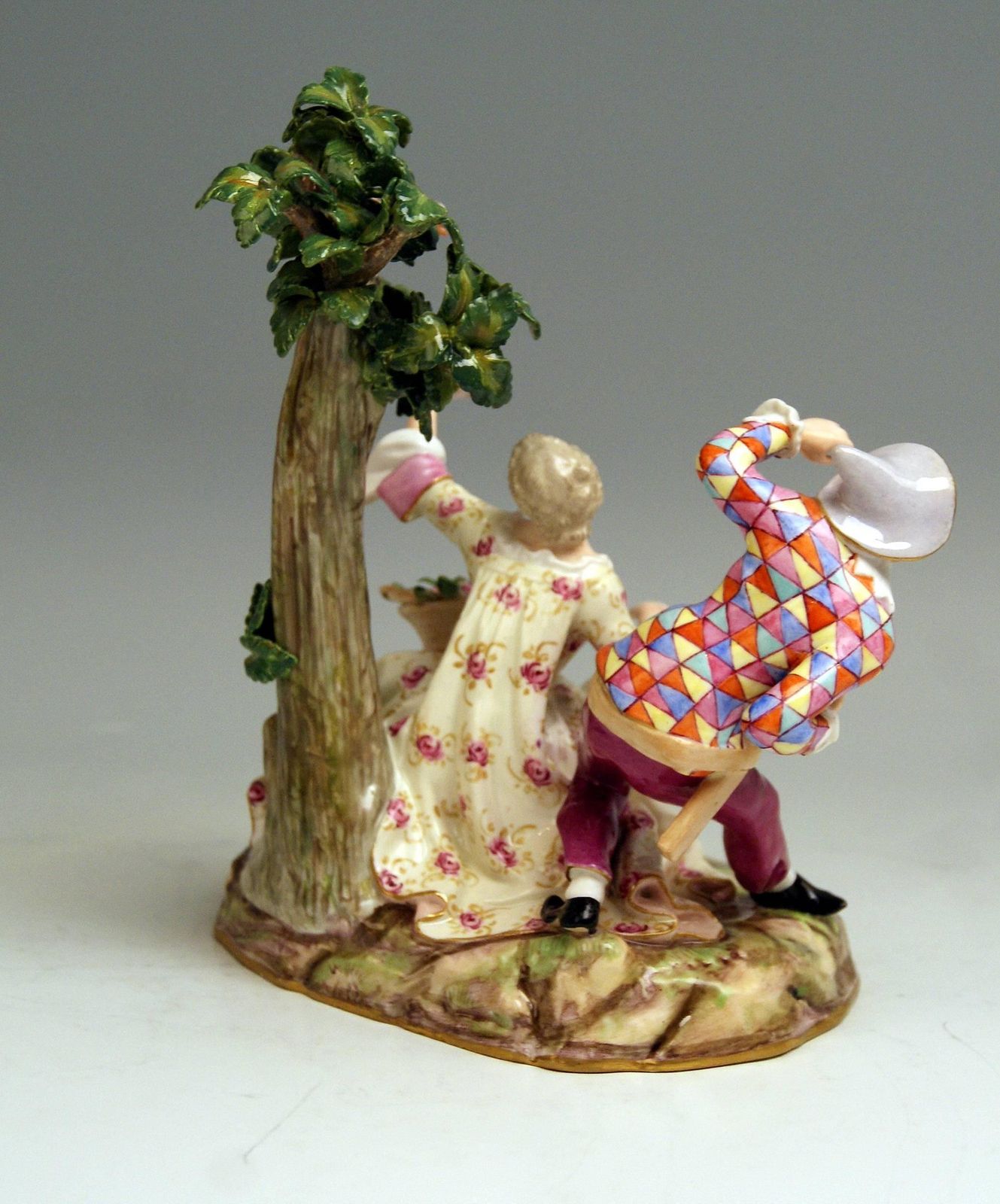 Meissen Harlequin And Girl Figurines Model 782 Kaendler Made Circa 1840 photo Home Decor