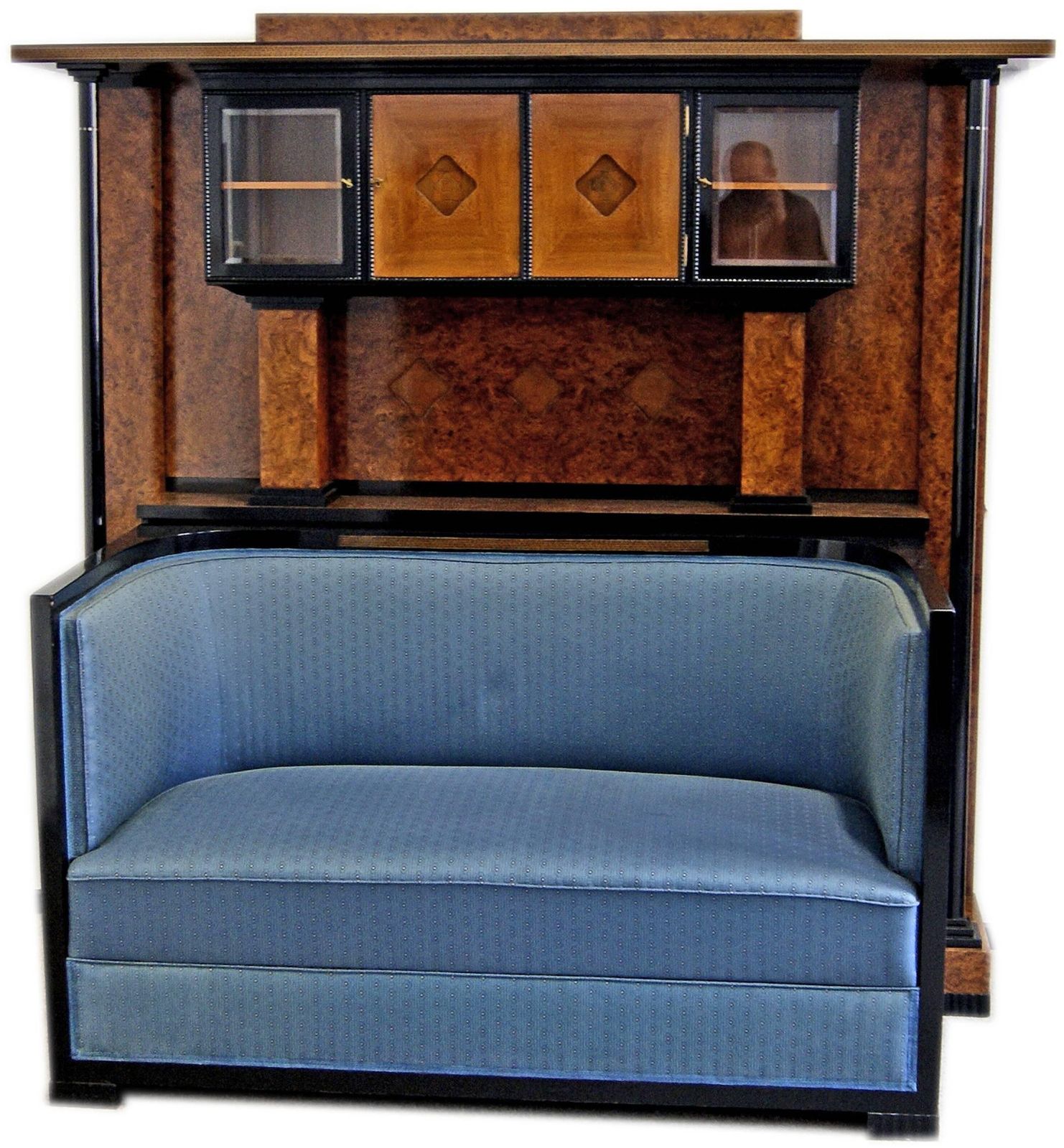 Josef Maria Olbrich Music Room Settee Cabinet Darmstadt Germany Made C.1900 photo furniture