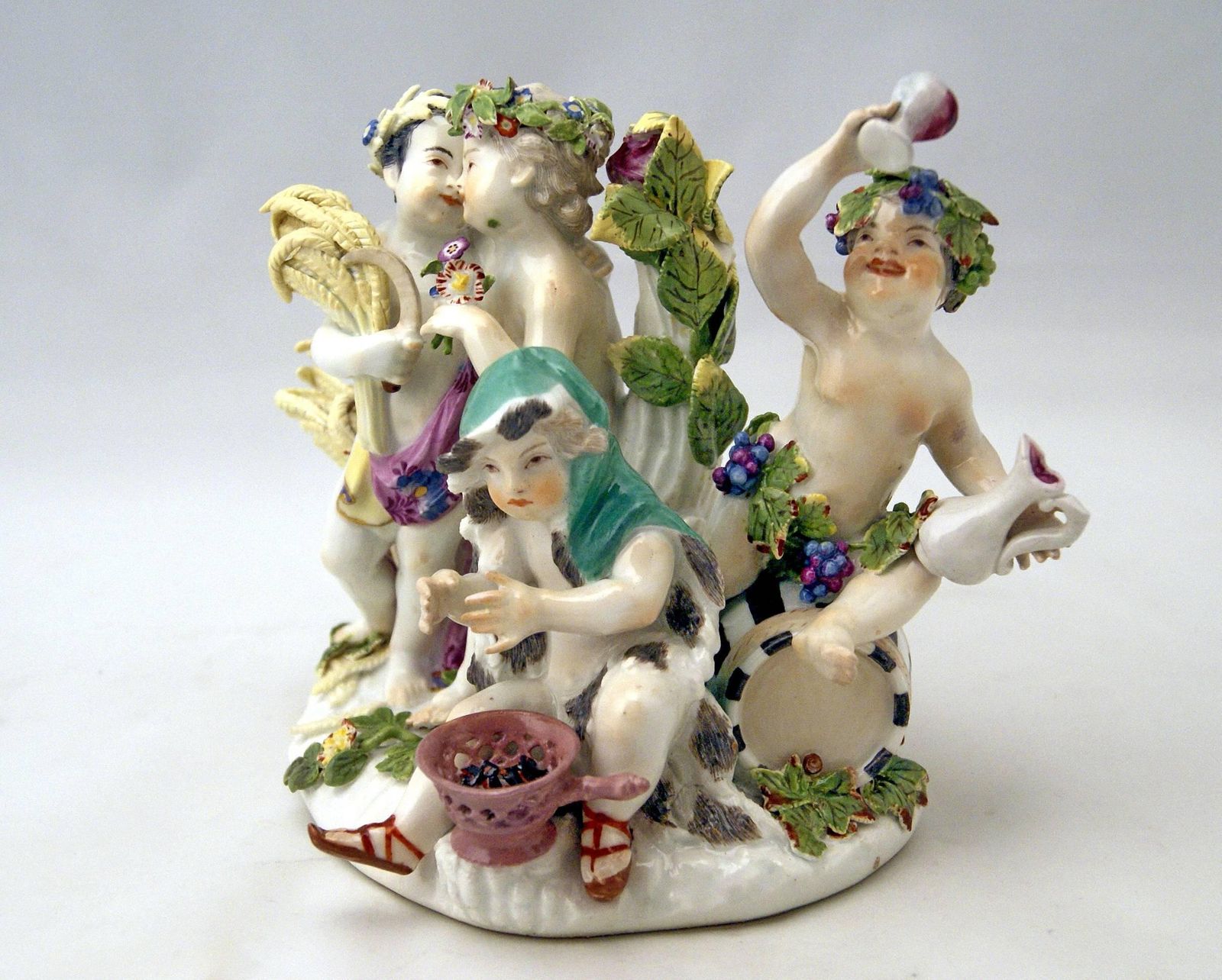 Meissen Gorgeous Figurine Group The Four Seasons Cherubs By Kaendler C. 1755 60 photo for sale