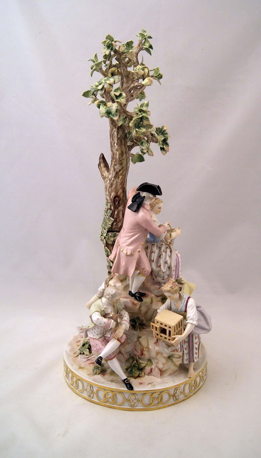 Meissen Gorgeous Figurines Group Six Gardeners, Tall Tree By Acier, Circa 1870 photo furniture