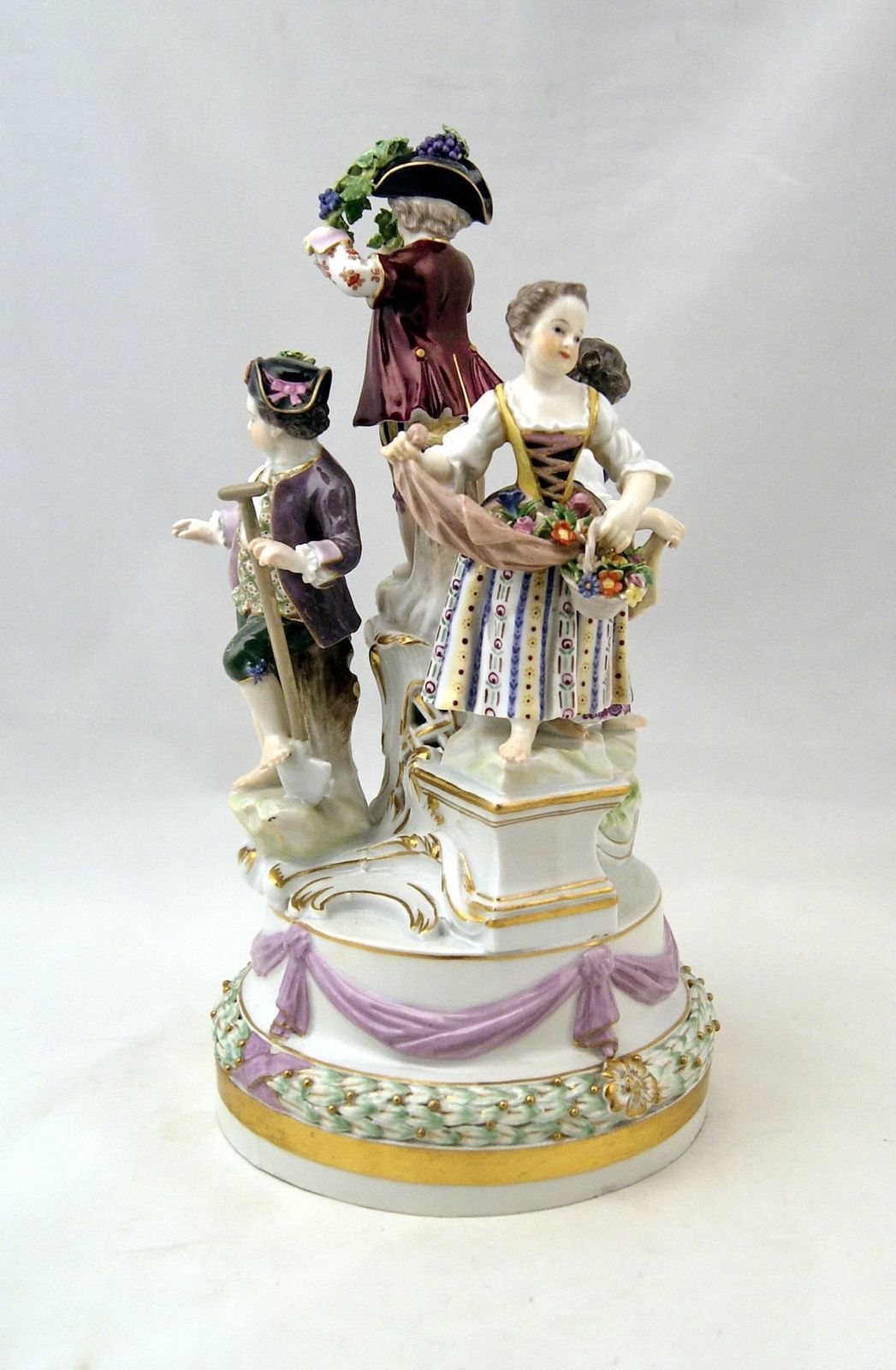 Meissen Gorgeous Figurine Group Four Gardener Children By Kaendler, Circa 1870 photo Home Decor