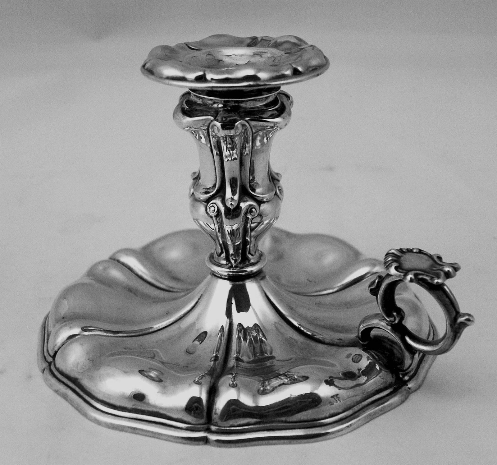 Silver Italian Pair Of Candlesticks, Made Circa 1875 1880 photo for sale