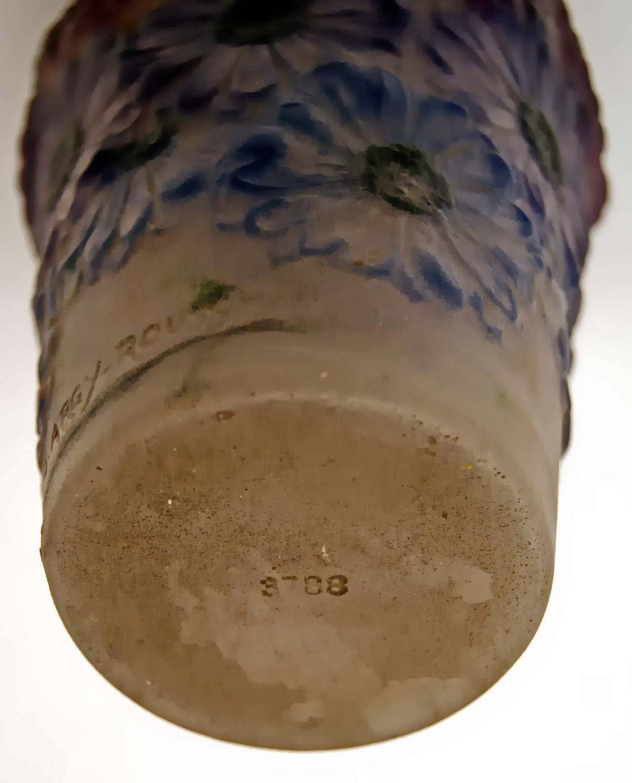 Art Deco Vase With Marigolds By Gabriel Argy Rousseau, France Circa 1920 photo vinterior