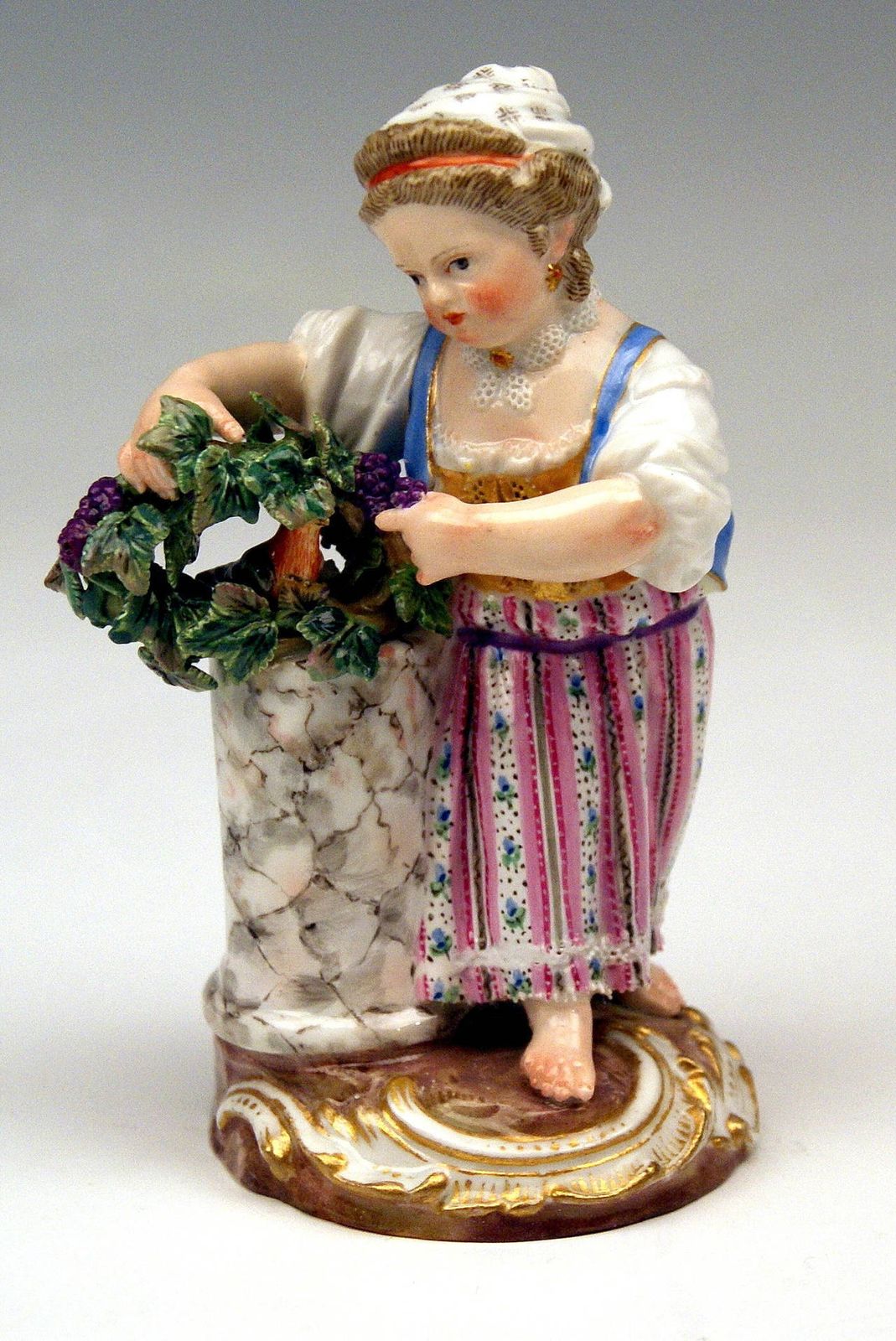 Meissen Two Children Seasons Figurines The Fall Model F 24 Acier C.1870 photo 2931.0