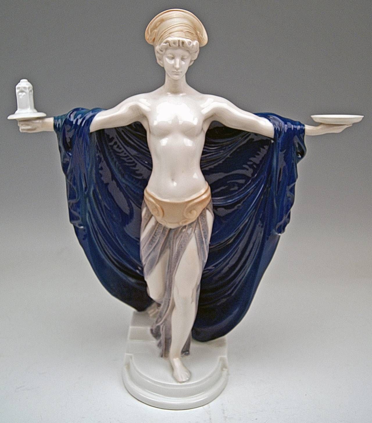 Rosenthal Germany Rare Figurine Temple Dedication By F. Liebermann, Circa 1914 photo vinterior