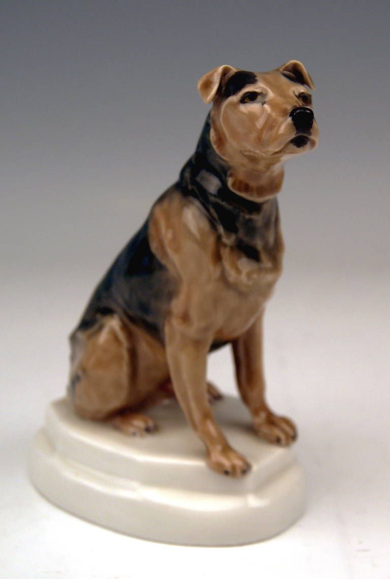 Meissen Lovely Dog Figurine Terrier By Paul Walther Made C. 1935 photo furniture