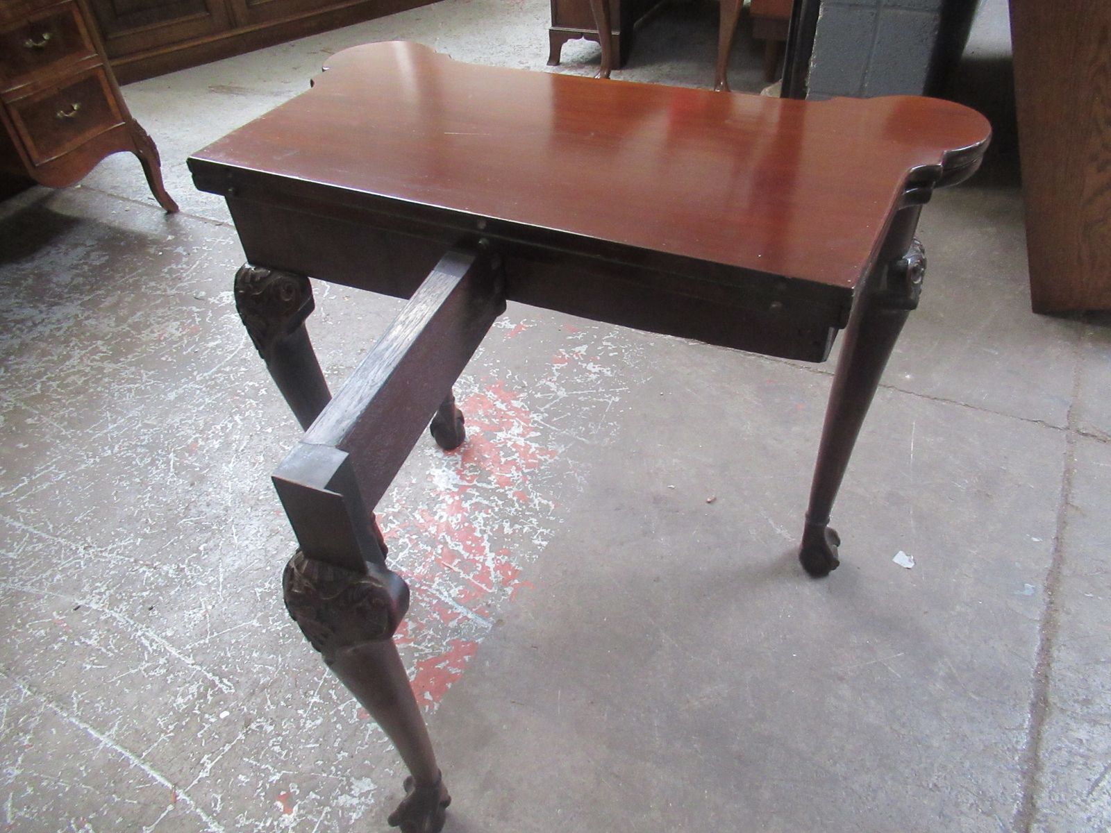 Georgian  Mahogany    Card  /  Side Table photo vintage