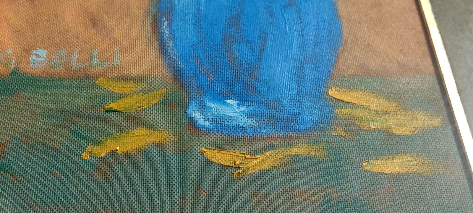 Art Oil On Faesite, Flower Vase Gerolamo Stamps (Pisa 1933 2009) photo