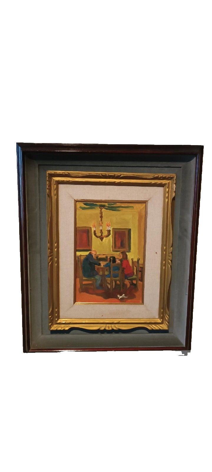 Oil Figure Painting On Cardboard Canvas Ugo Crazy photo furniture