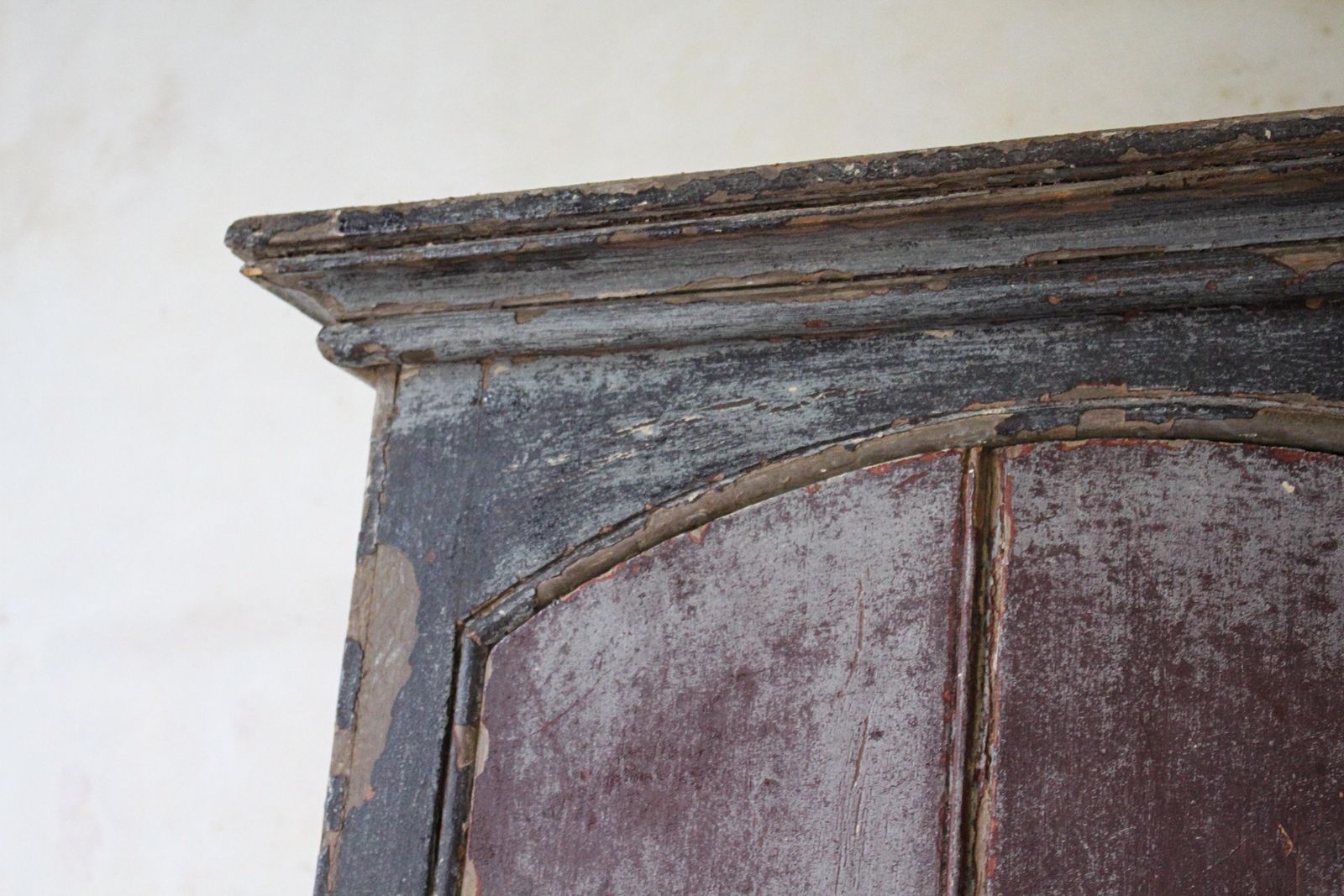 Early 19th C Original Painted English Country House Georgian Narrow Cupboard photo for sale