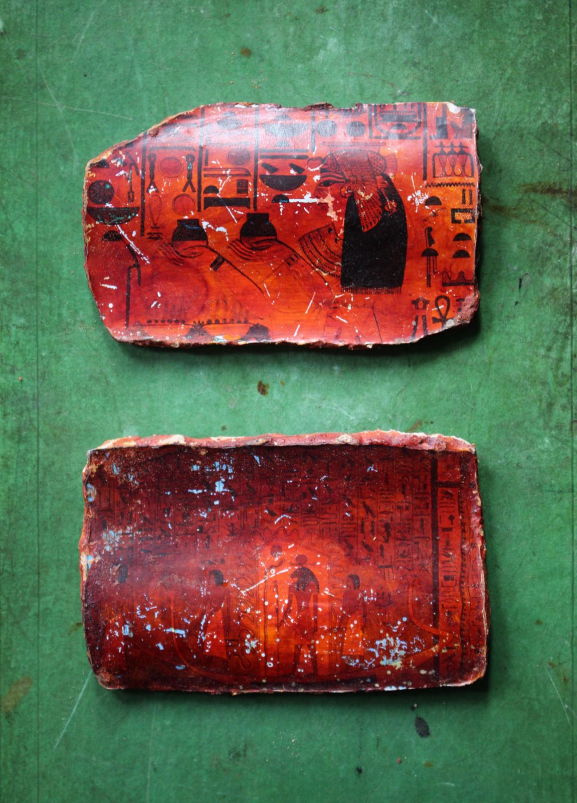 photo furniture Circa 1920 Pair Of Egyptian Tourist Mummy Or Coffin Caucus Panels Grand Tour