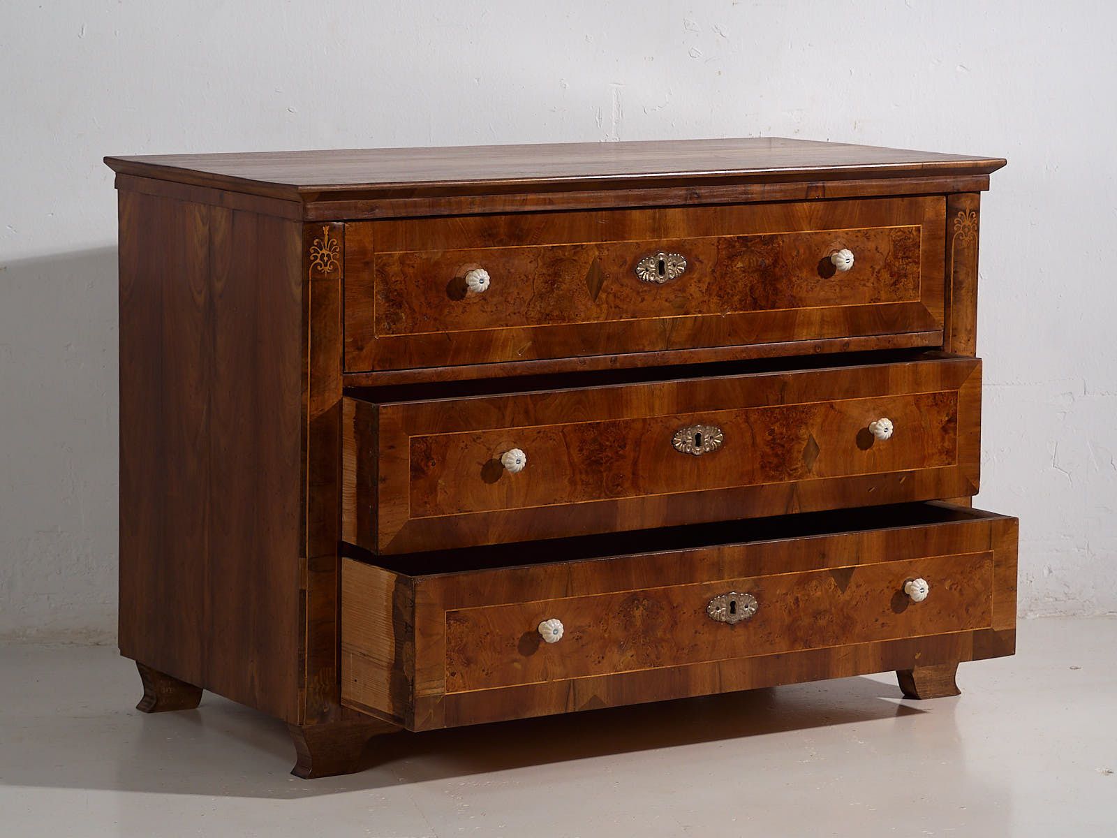 Antique Biedermeier Three Drawer Dresser (C.1850) #1 photo Furniture