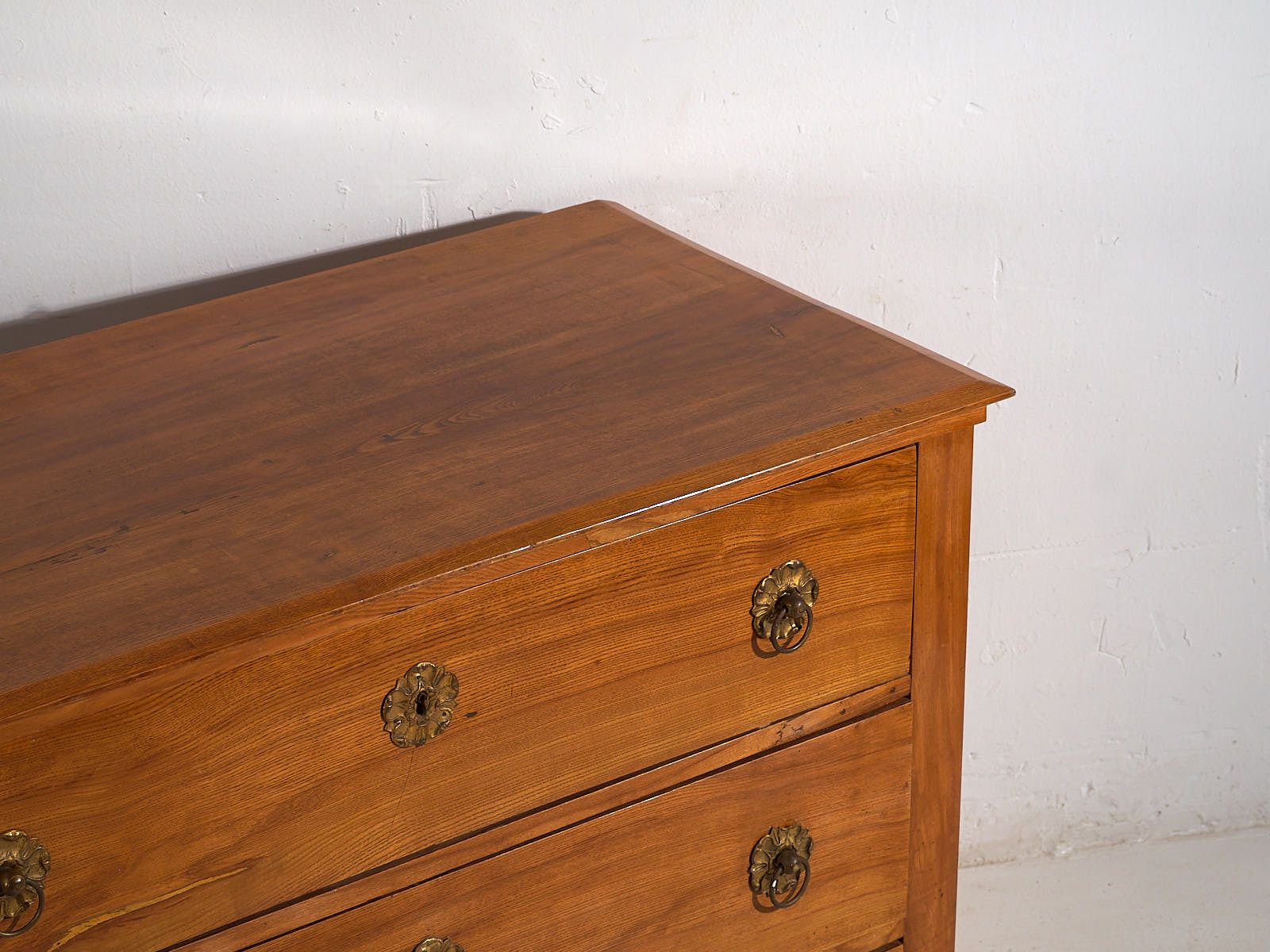 Antique Biedermeier Chest Of Drawers With Flower Shaped Hardware (C.1850) #62 photo furniture