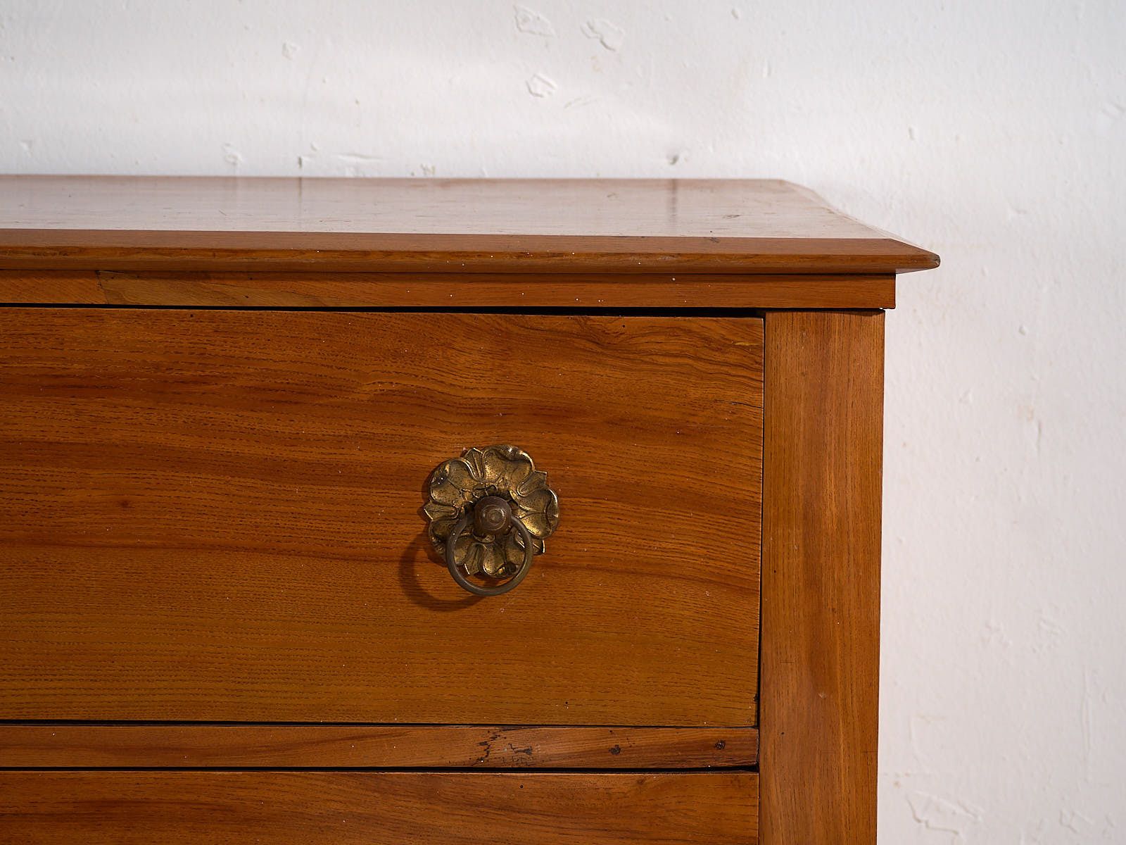 Antique Biedermeier Chest Of Drawers With Flower Shaped Hardware (C.1850) #62 photo vintage