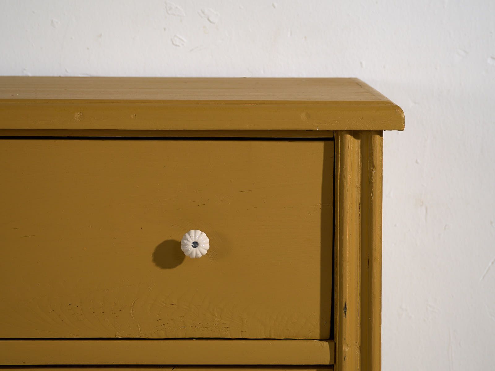 Mustard Yellow Antique Chest Of Drawers (C.1920) #54 photo vinterior