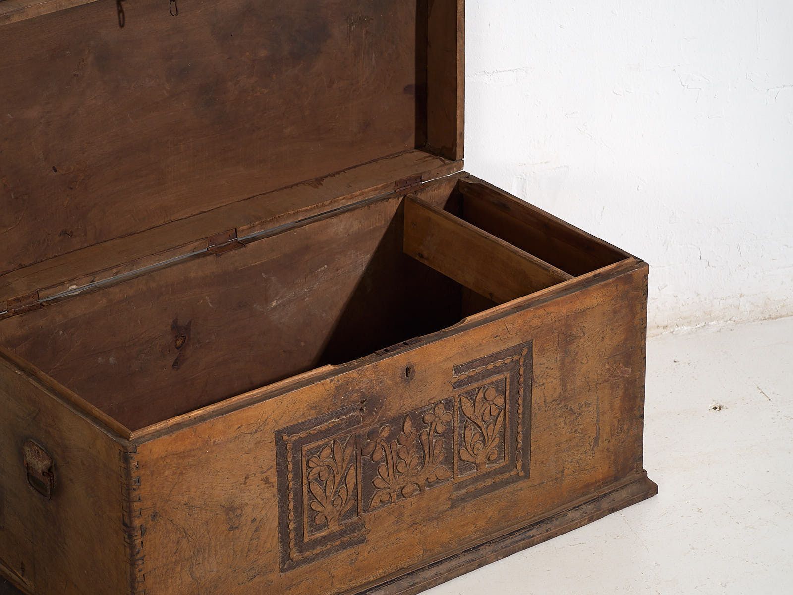Antique Chest With Engraved Floral Motifs (C.1920) #14 photo for sale