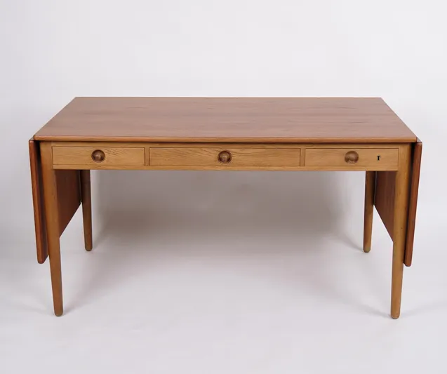 Desk With Flaps   Model At 305   Teak & Oak   Hans J. Wegner   Andreas Tuck   1950s
