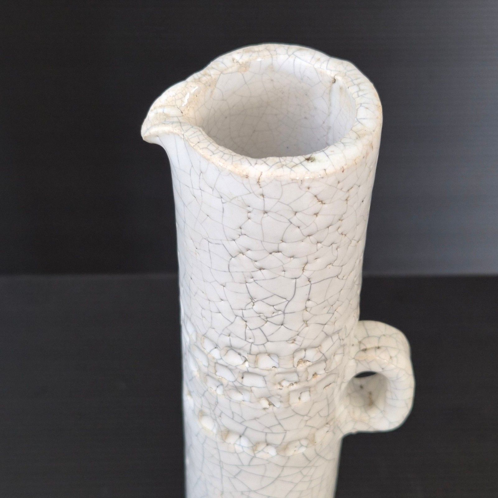 168.0 Stunning Vintage 1960s Ceramic Crackle Vase 60s Retro 1960s 60s photo