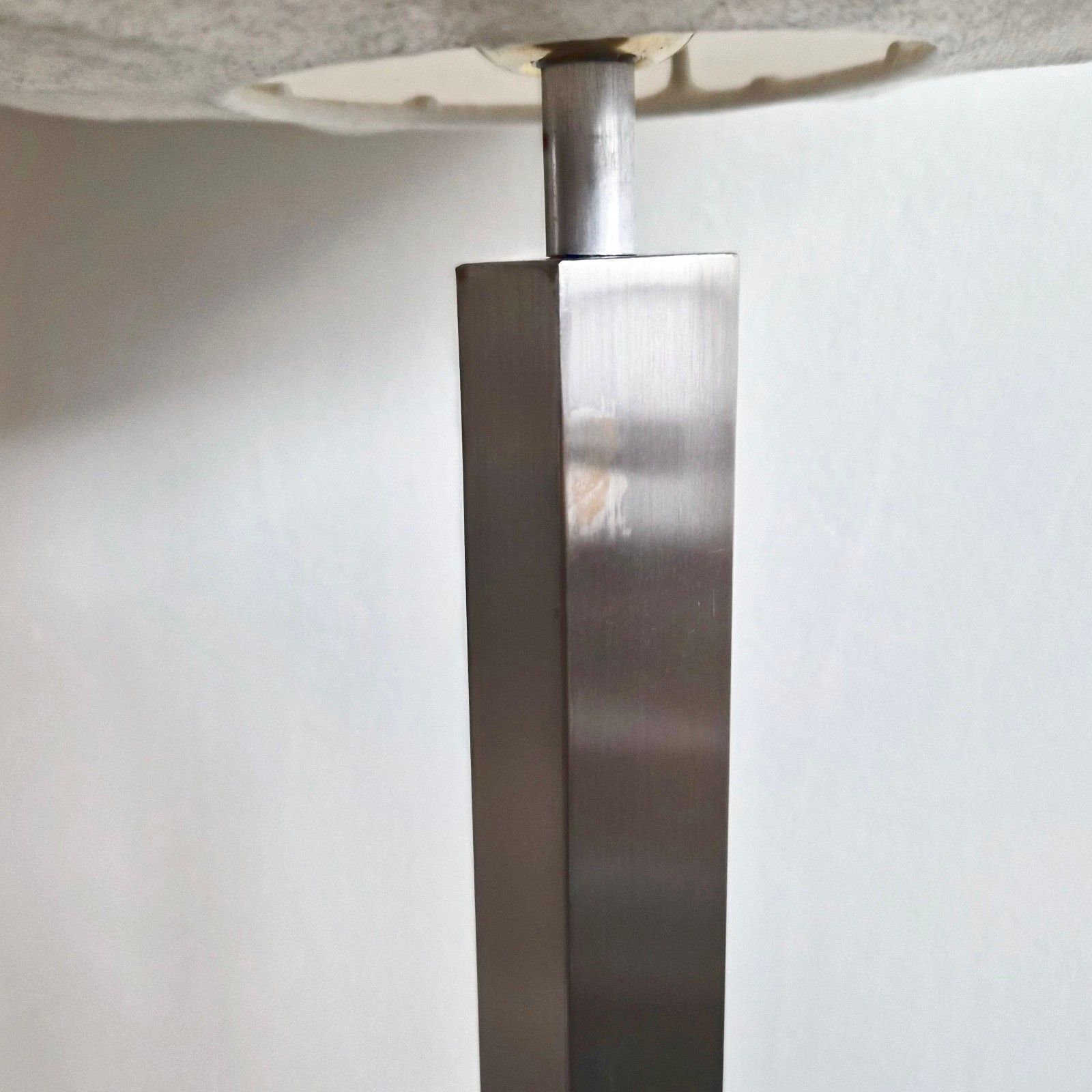 photo vinterior Vintage 1960 Aluminium Floor Lamp Brush & Cocoon Dlg Achille Castiglioni 60s