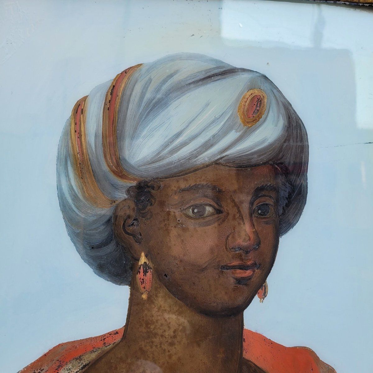 Allegory Of Africa, Framed Fixe Sous Verre, 19th Century photo vinterior