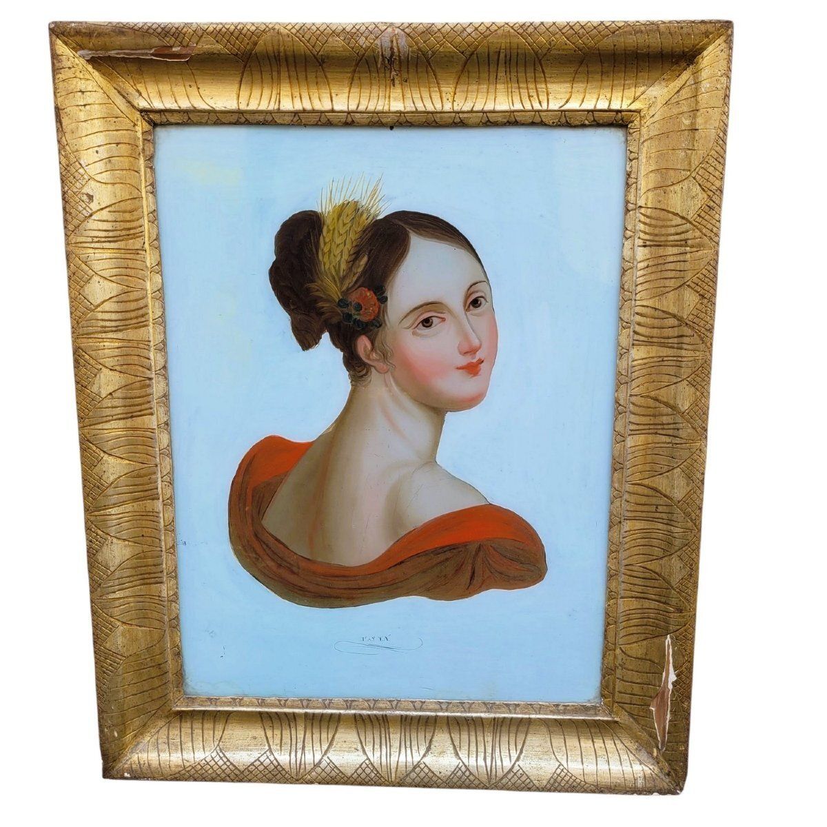 The 4 Seasons, Allegories Of 4 Framed Under Glass, 19th Century photo for sale