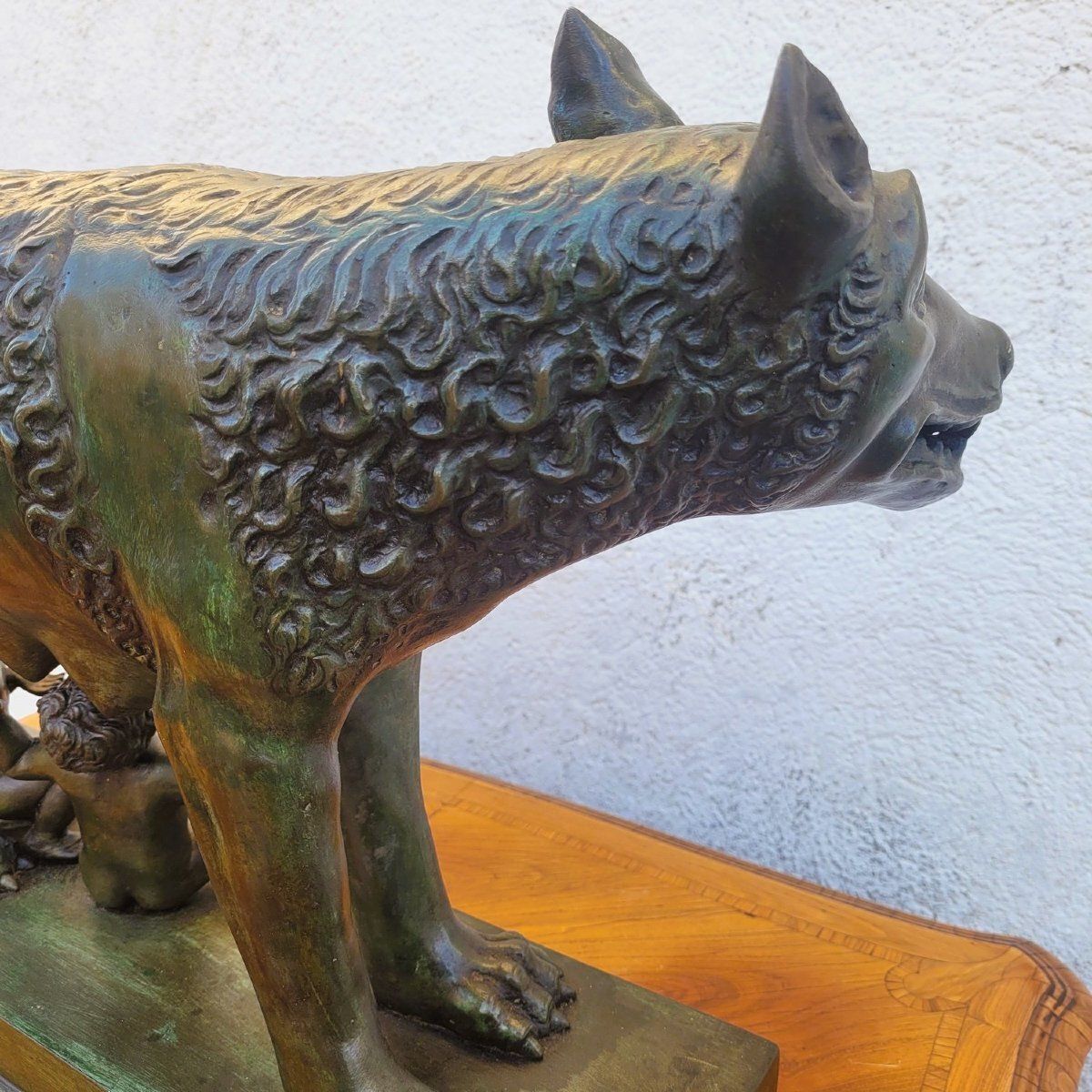 Art Roman She Wolf, Grand Tour, Antique Bronze, Late 19th Century photo