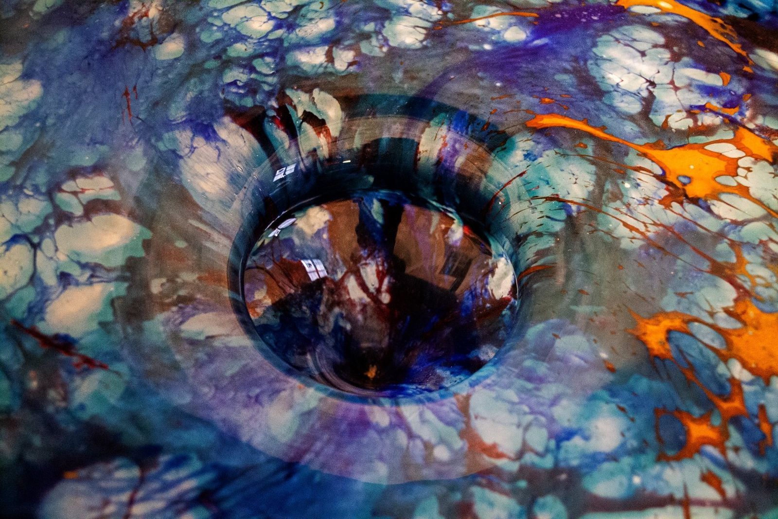 French Art Nouveau Blown Glass Bowl Centerpiece By Charles Schneider, 1920s photo for sale
