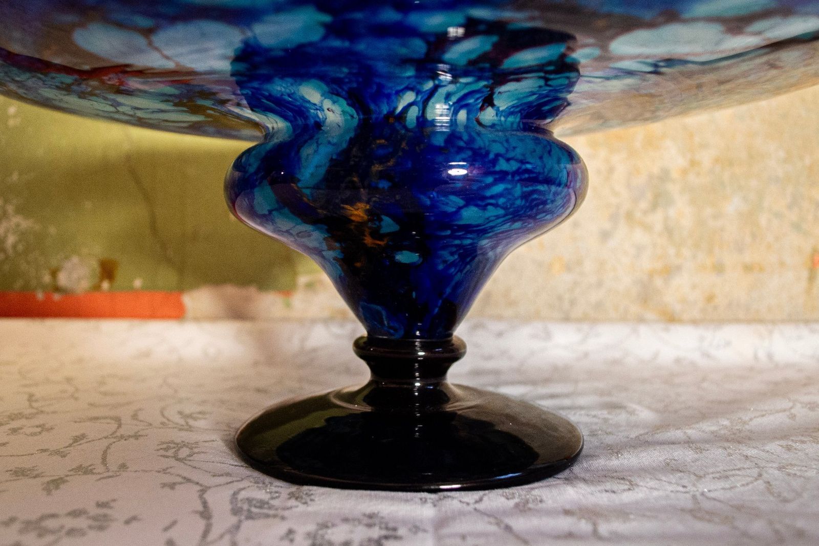 French Art Nouveau Blown Glass Bowl Centerpiece By Charles Schneider, 1920s photo 1299.0