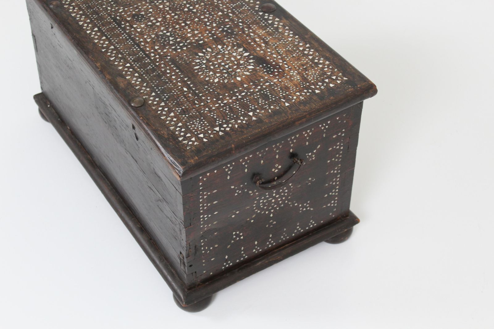 Furniture 19th Century Oriental Chest Inlaid With Mother Of Pearl photo