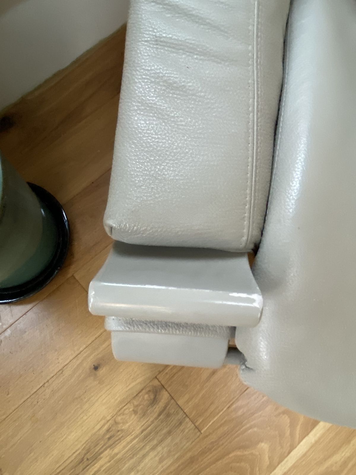 Kroken Grey Leather Armchairs Mid Century Bought From Roche Bobois (Receipt) Two Chairs photo buy