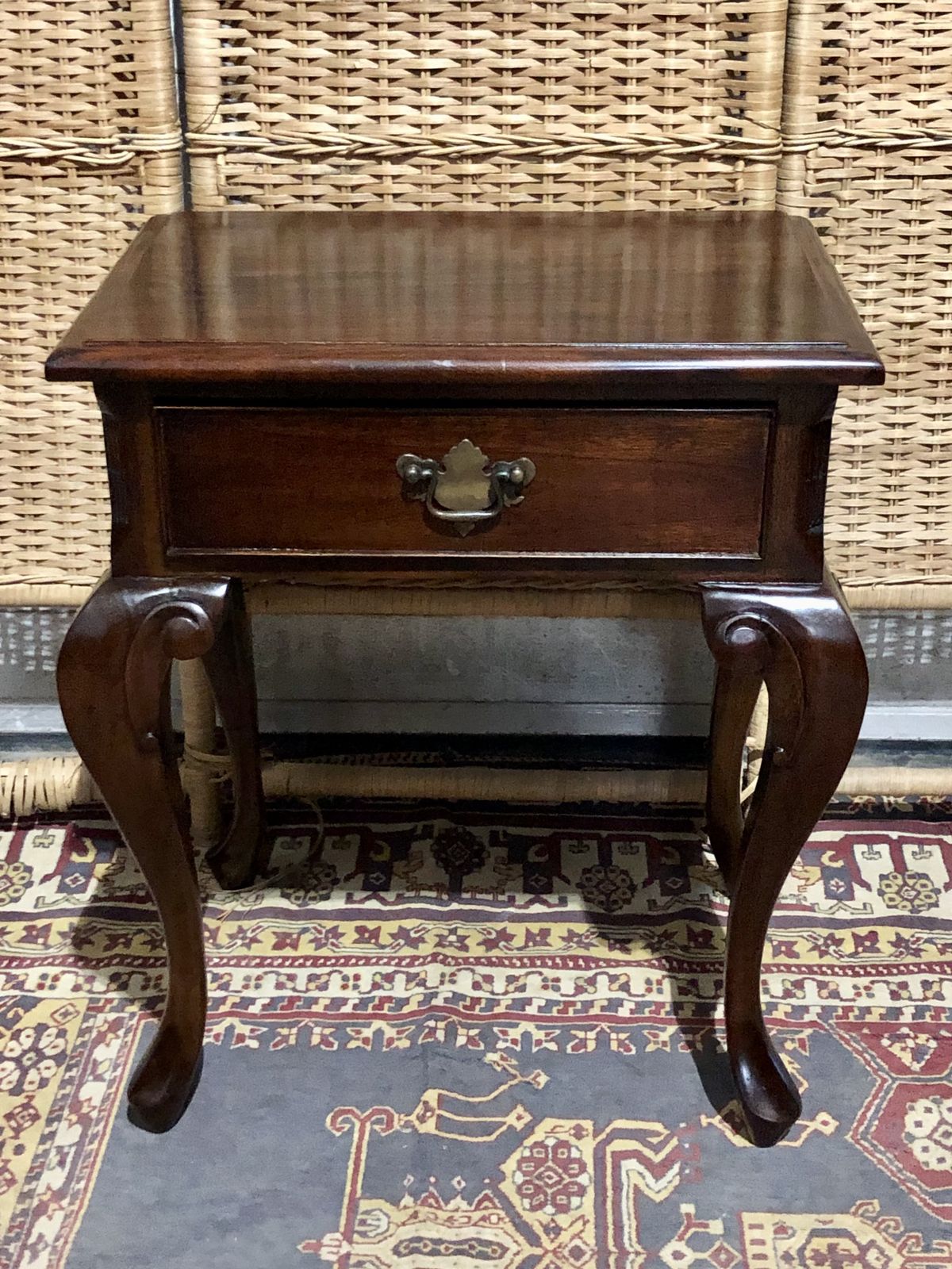 Furniture Handsome Small Vintage Bedside Table photo