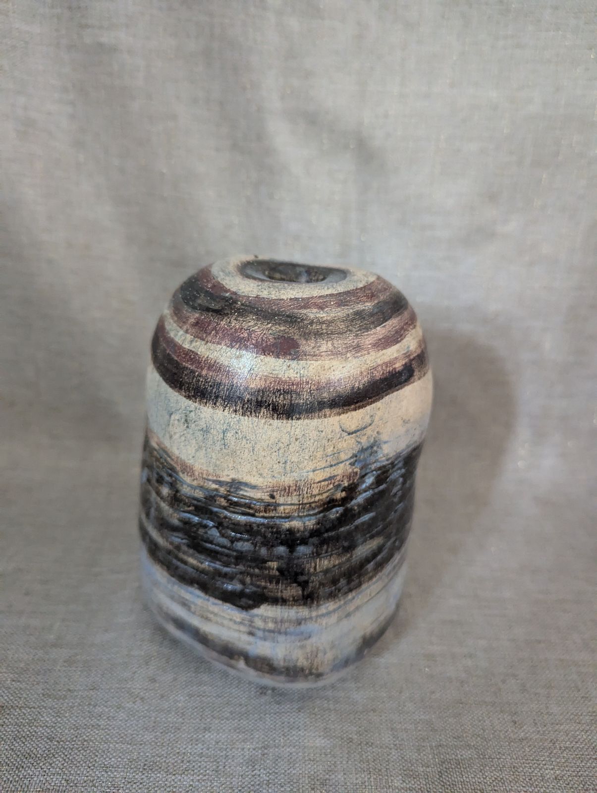 The Crossing” — Signed Watercolor & Sculptural Pottery Vessel | Curated Duet photo for sale