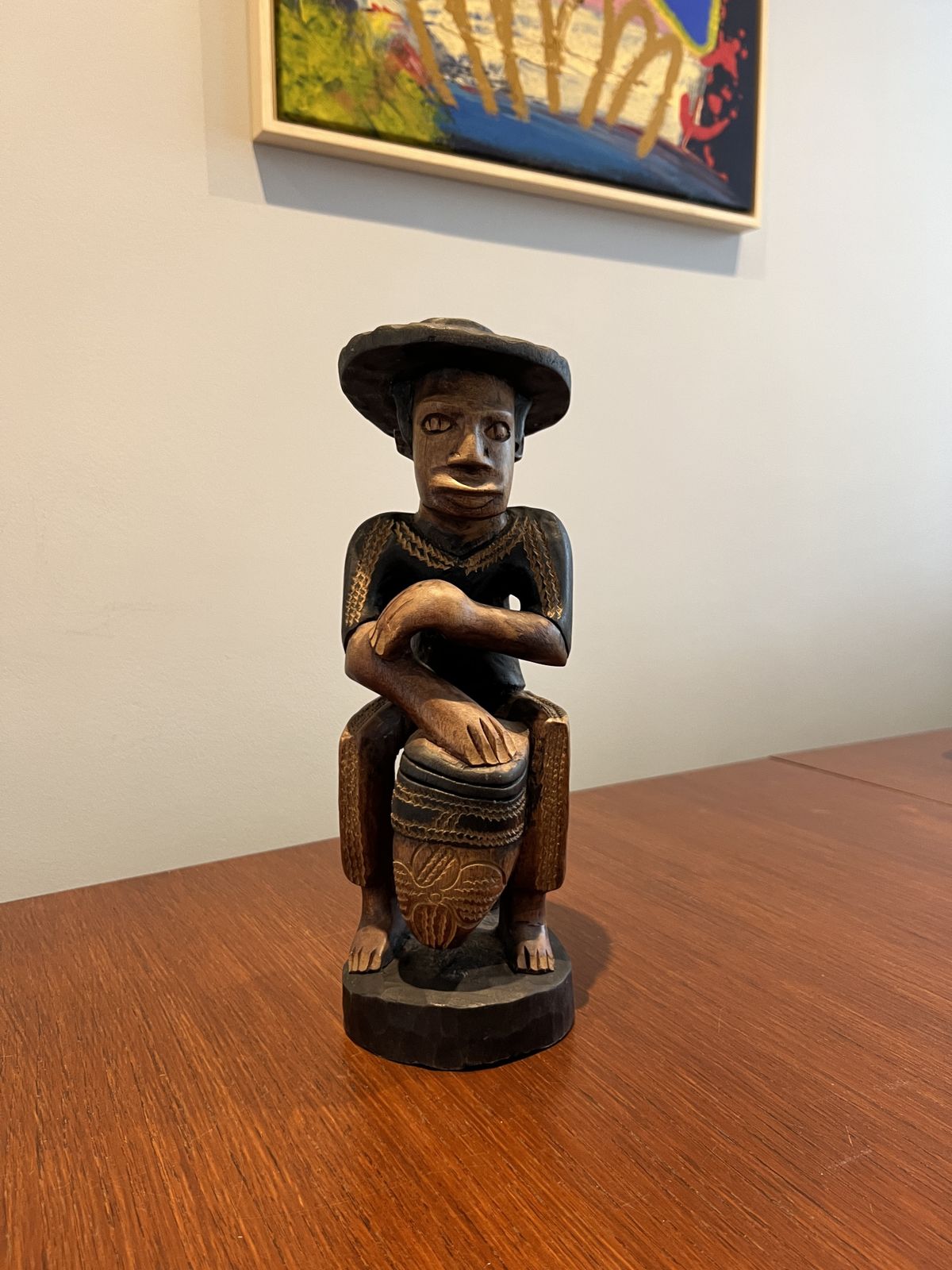 Rare Vintage South American Folk Art Wooden Sculpture photo buy