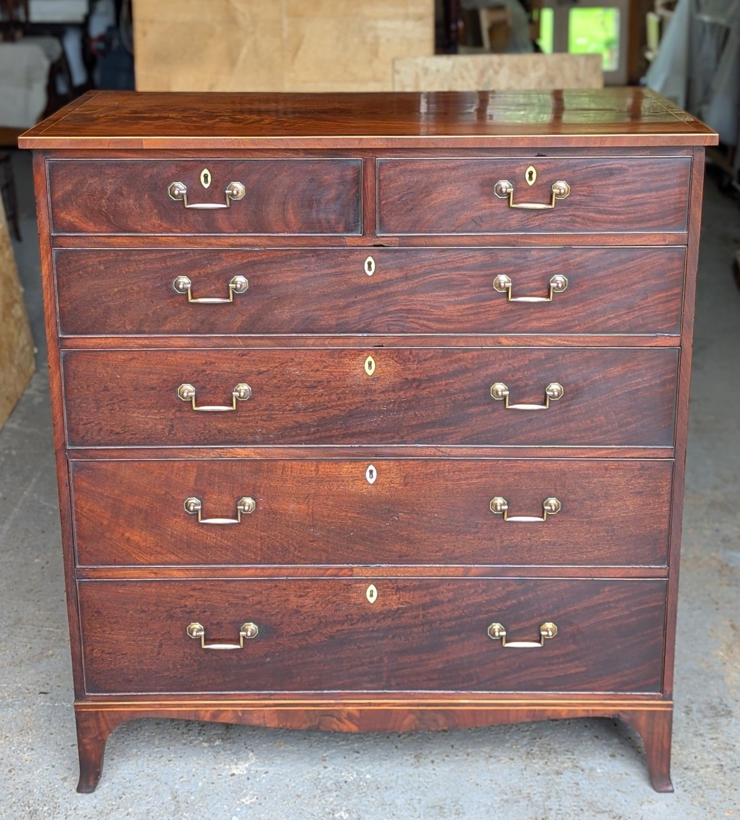 Antique Hepplewhite Chest Of Drawers (Delivery Available) Mahogany C1800 photo furniture