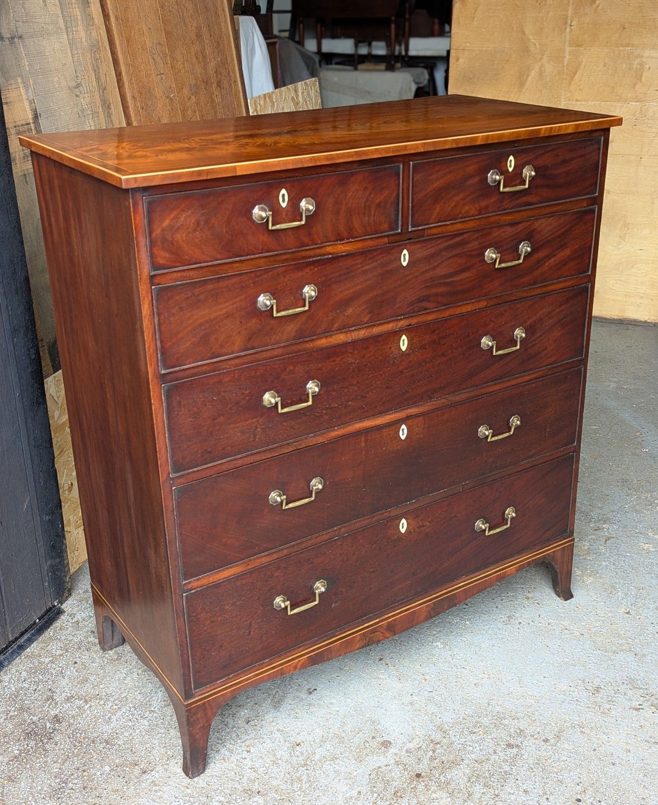 Antique Hepplewhite Chest Of Drawers (Delivery Available) Mahogany C1800 photo for sale
