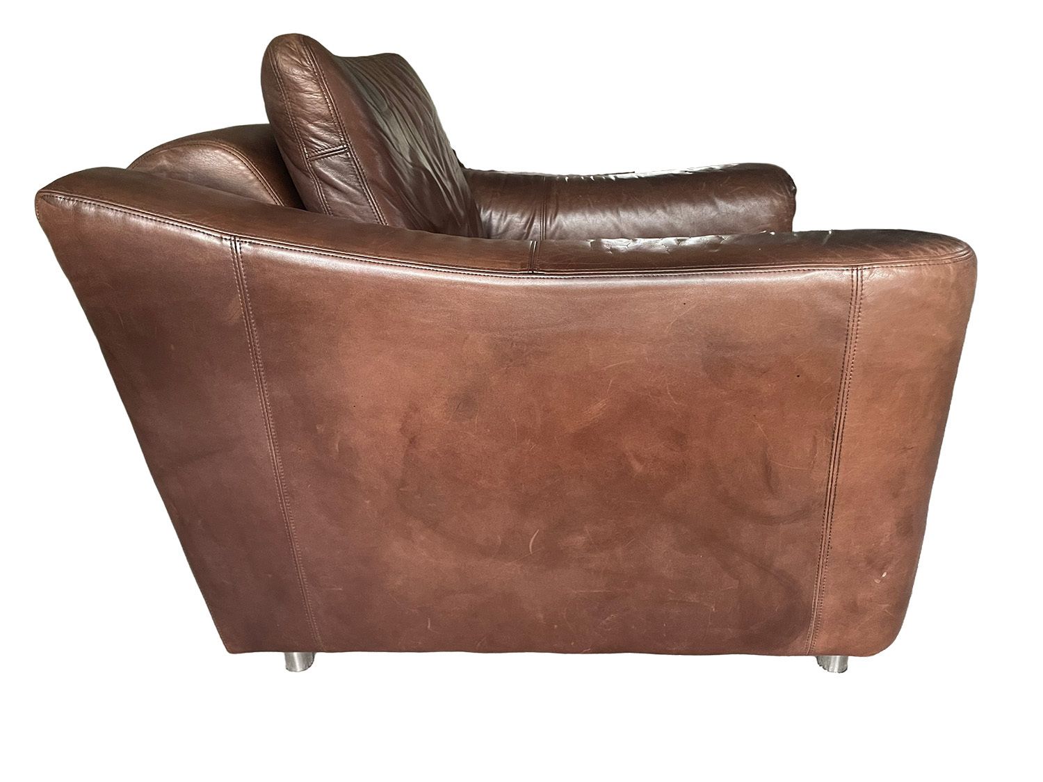 500.0 Collins And Hayes Zante Set Of Leather Sofa And 2 Chairs, 2002 photo