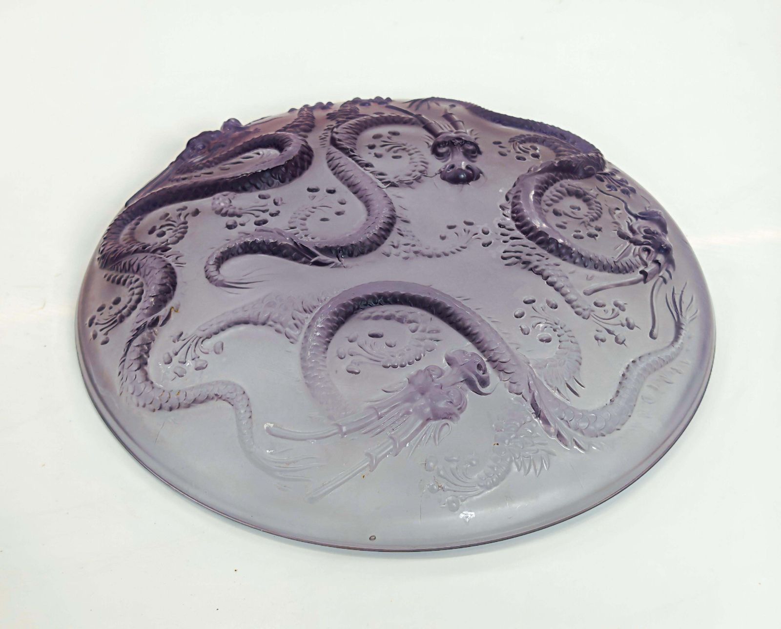 Art Deco Golden Dragon Glass Centerpiece Or Bowl Designed By Josef Inwald, 1930s photo for sale