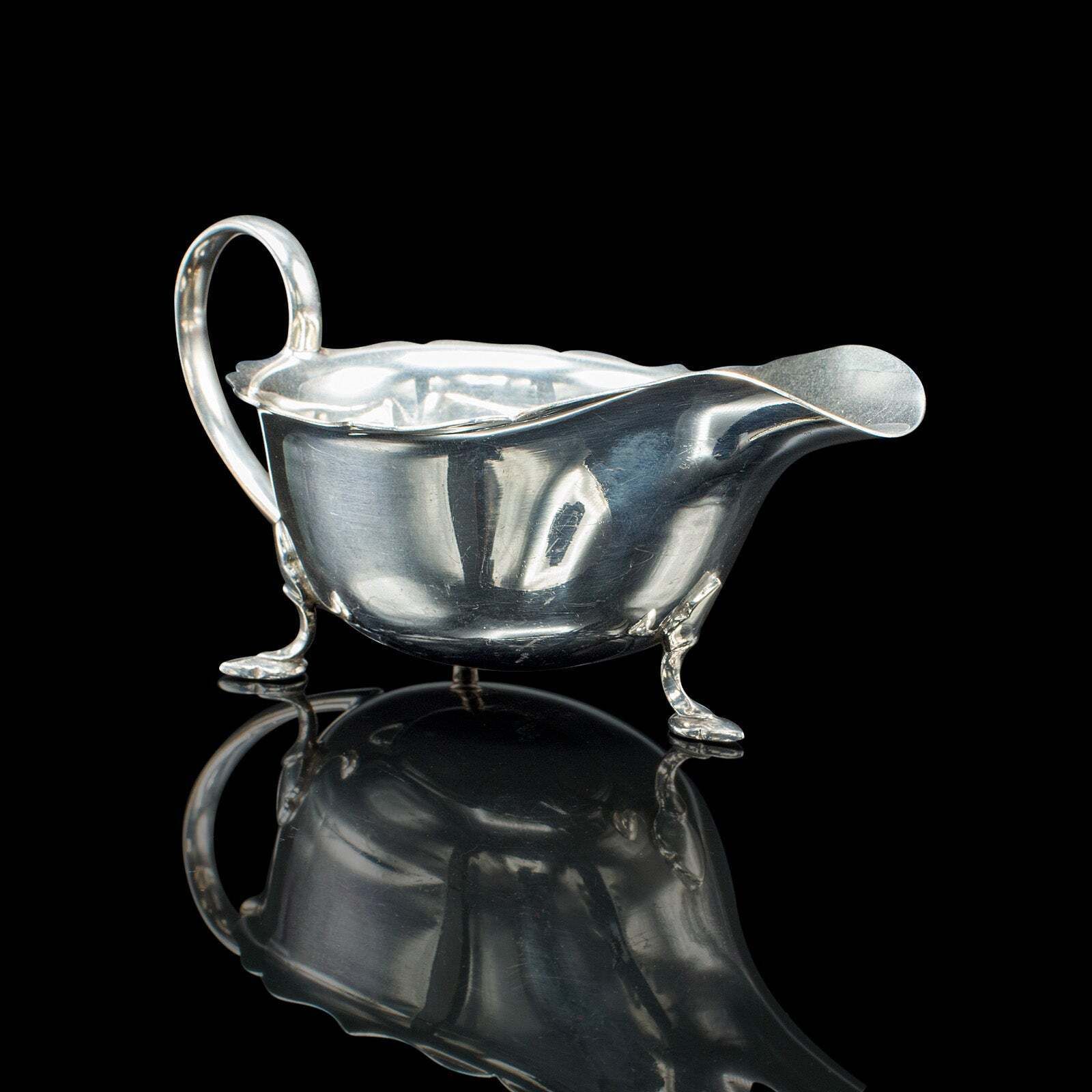 Trio Of Antique Sauce Dishes, English, Silver Plated, Condiment Pots, Edwardian photo 811.0