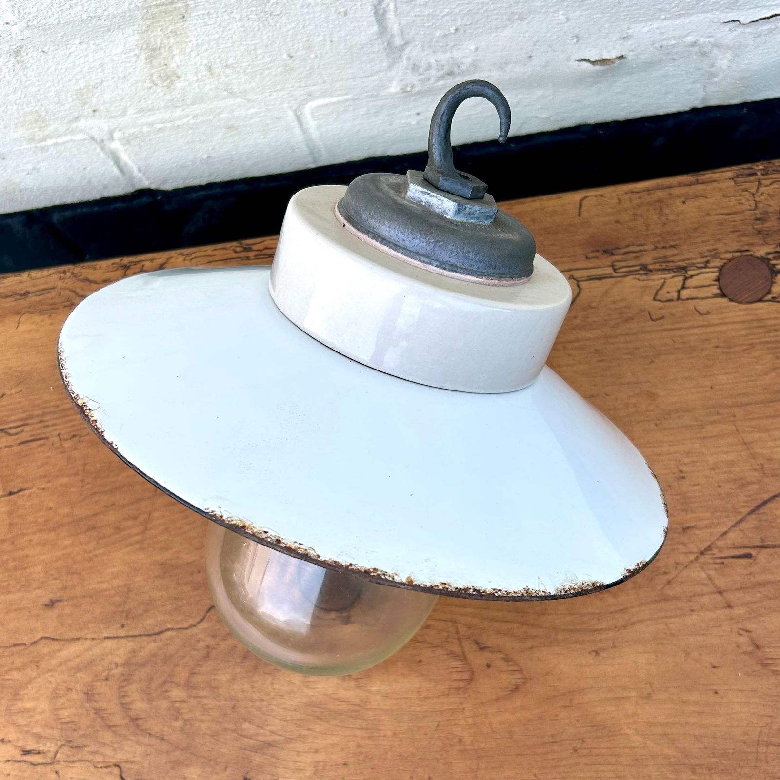 Enamel Industrial Pendant Lamp Grey Retro Antique Light Lighting Mancave Vintage Porch Lantern Kitchen Dining Indoor Outdoor photo 120.0