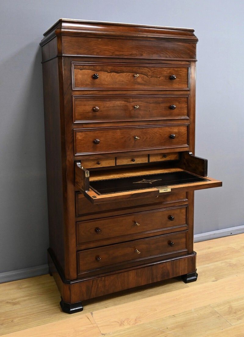 Furniture Rosewood Weekly Secretary – Late 19th Century photo
