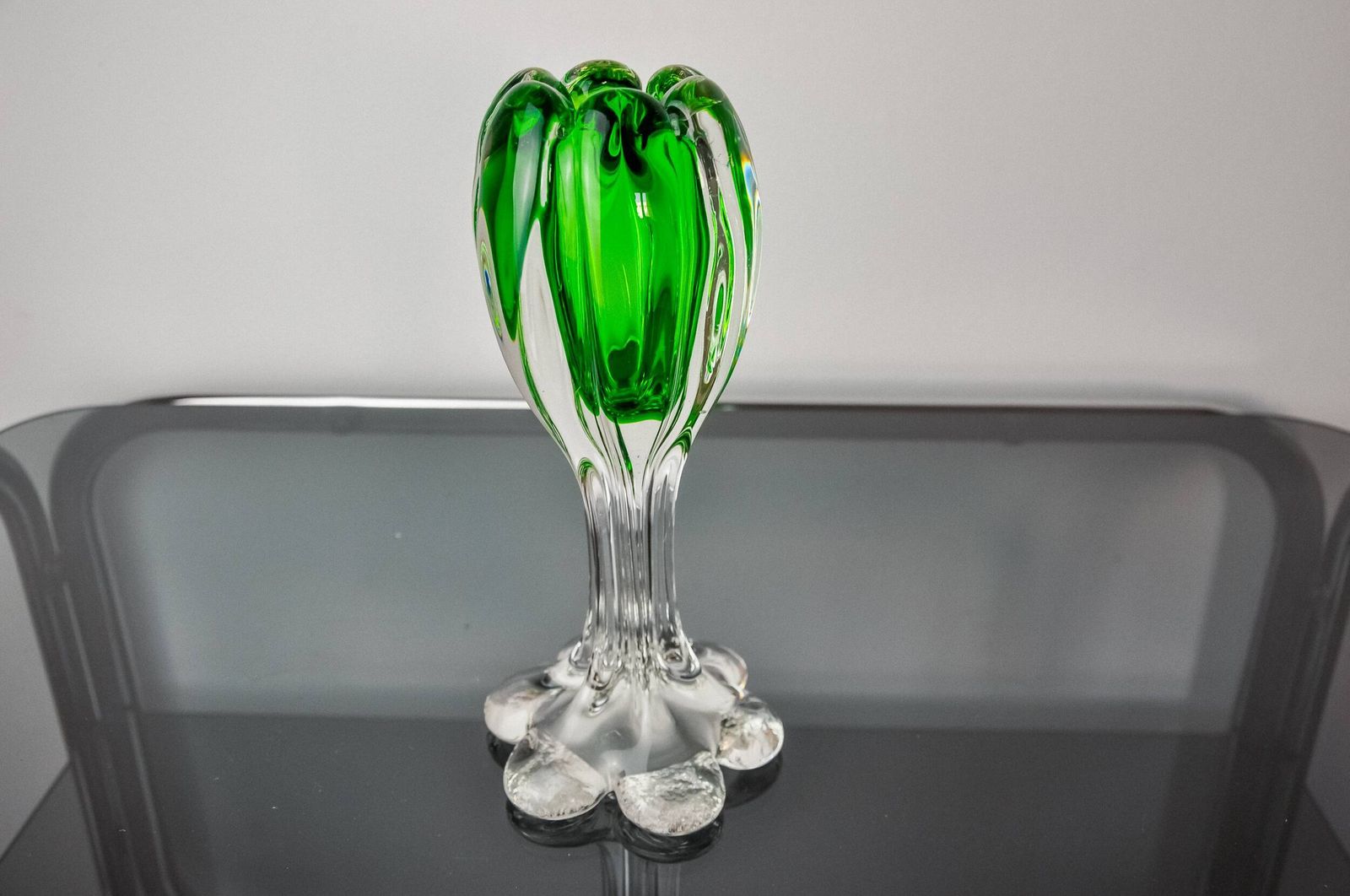 Green Sommerso Candle Holder By Flavio Poli For Seguso, Murano Glass, Italy, 1970 photo Home Decor