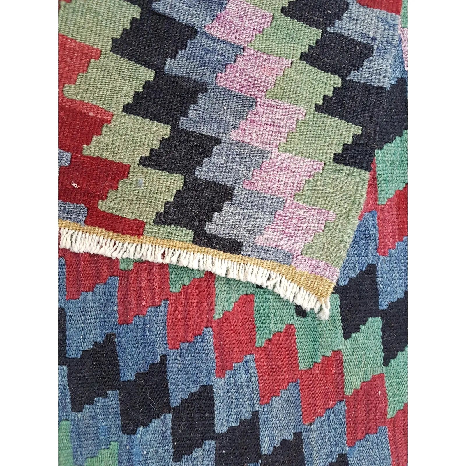 Small Diamond Turkish Kilim Rug 2'10" X 3'7" photo 345.0