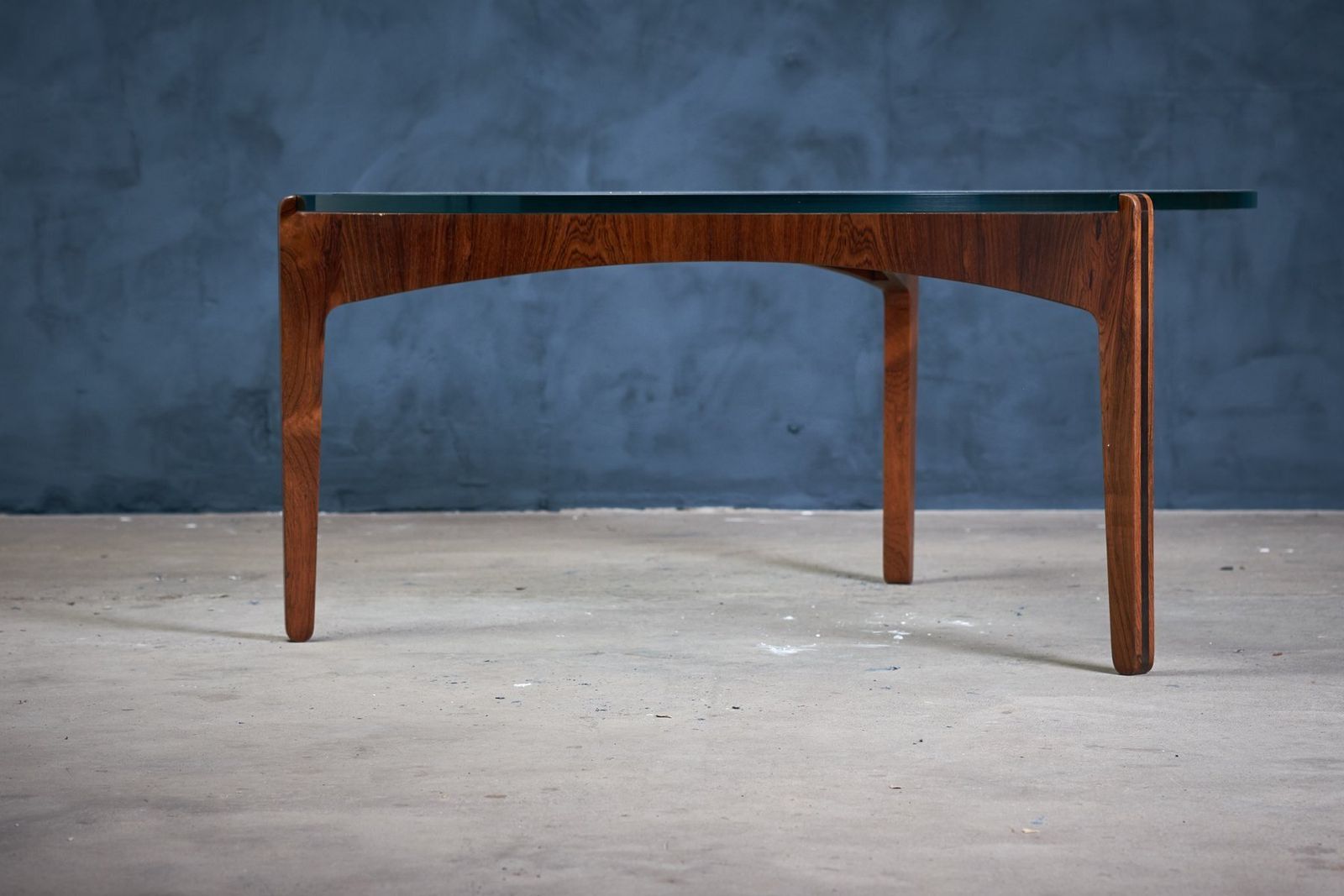 Round Rosewood Coffee Table With Glass Top By Sven Ellekaer For Christian Linneberg, 1960s photo 2688.0