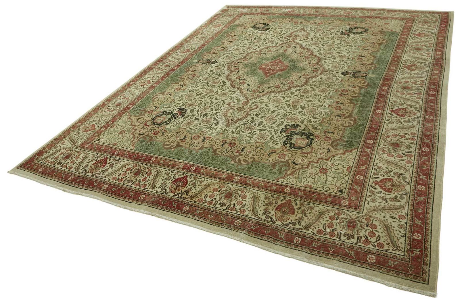Large Area Vintage Hand Knotted Rug 294 Cm X 385 Cm photo for sale