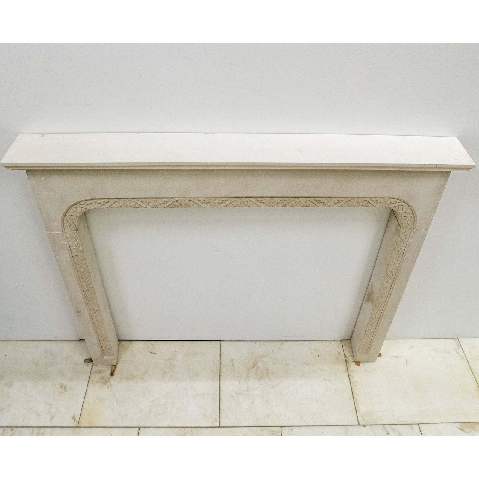 Antique Carved Stone Architectural Fireplace Surround photo furniture